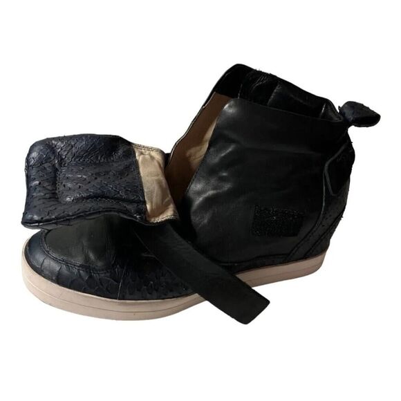 Michalsky For Kennel Schmenger Luxury Leather Blue High Sneakers RARE US M5.5/W7 - Picture 8 of 10